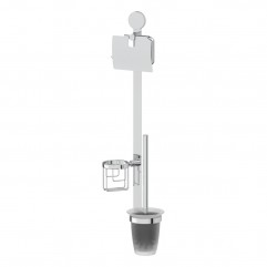Штанга с 3-мя аксессуарами для туалета 72 cm (матовое стекло; хром) (ARTWELLE) HAR 054